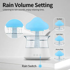 Relax Cloud Rain Diffuser: Ultrasonic Aromatherapy Humidifier with Colorful Lamp