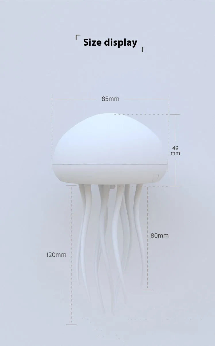 Jellyfish Mood Lamp LED Jellyfish Night Light Portable Jellyfish Lamp Jellyfish Decorations Smart Table Lamp For Bedside Desk