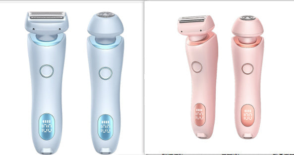 2 In 1 Hair Removal Epilator USB Rechargeable Trimmer Women Body Razor Face Leg