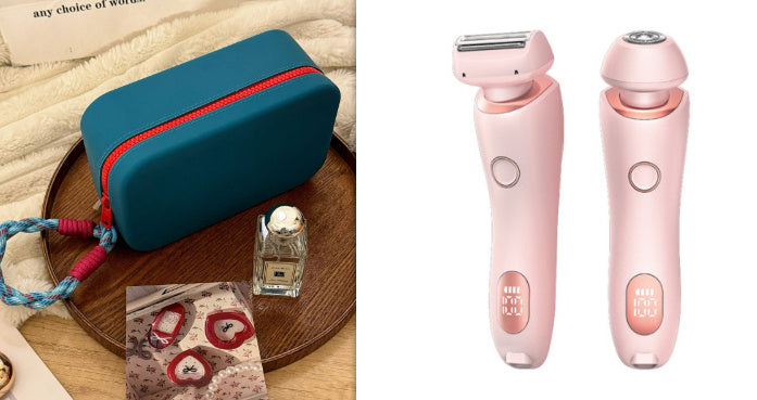 2 In 1 Hair Removal Epilator USB Rechargeable Trimmer Women Body Razor Face Leg