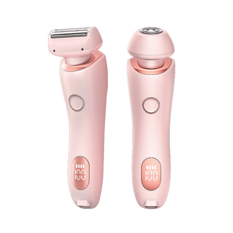 2 In 1 Hair Removal Epilator USB Rechargeable Trimmer Women Body Razor Face Leg