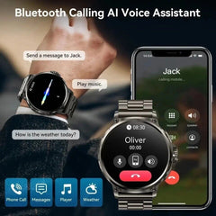 1.85" Ultra HD Smartwatch GPS Bluetooth Call Health Monitoring Watch Gym Gift