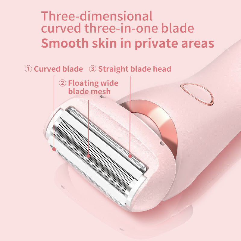 2 In 1 Hair Removal Epilator USB Rechargeable Trimmer Women Body Razor Face Leg
